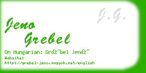 jeno grebel business card
